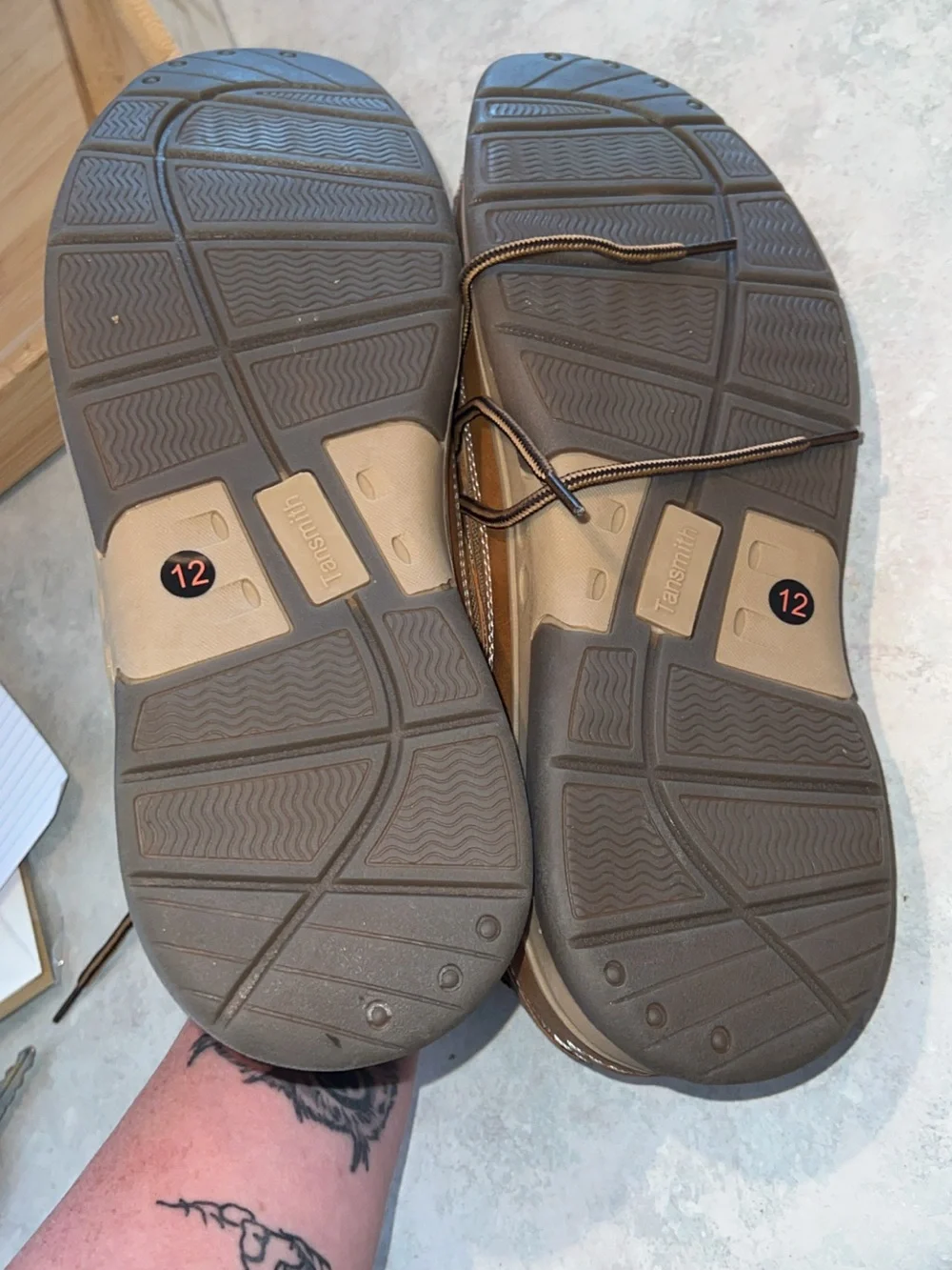 Mens Tansmith Tan's Topsider Boat Shoes Size 12 Tan Comfort Slip On